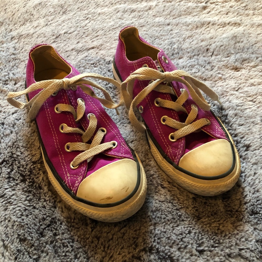 Bright purple Converse